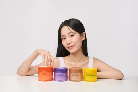 Người mẫu cùng bốn dòng toner pad CLEANSOME